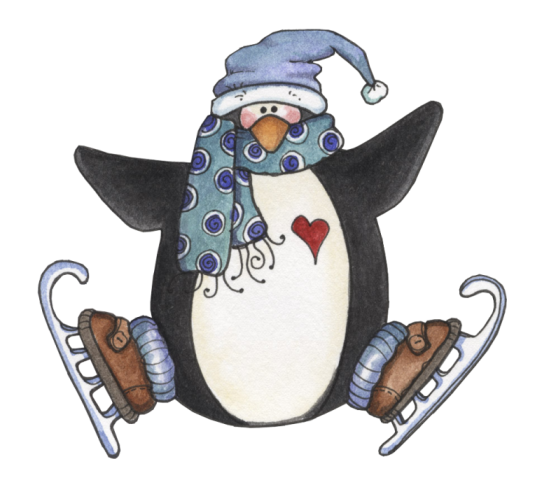Pingouin en patins