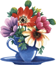 Une belle tasse fleurie